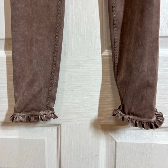 JoyLab Women XS Brown Ruffle Hem Leggings Athleisure - Picture 4 of 9